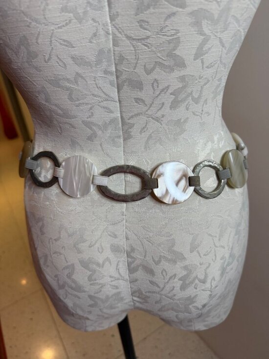 Suzi Roher Womens Silver Tone Discs Bohemian Circle-link Waist Belt OS Vintage main image 5